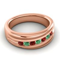 Men's Designer Tilted Channel 8mm Band