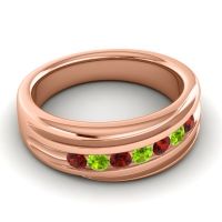 Men's Designer Tilted Channel 8mm Band