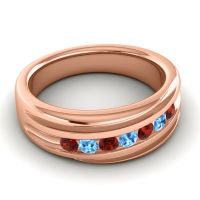Men's Designer Tilted Channel 8mm Band