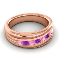 Men's Designer Tilted Channel 8mm Band