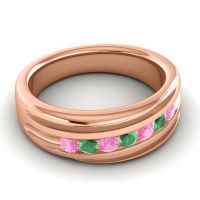 Men's Designer Tilted Channel 8mm Band