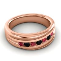 Men's Designer Tilted Channel 8mm Band