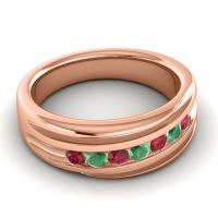 Men's Designer Tilted Channel 8mm Band
