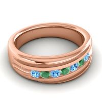 Men's Designer Tilted Channel 8mm Band