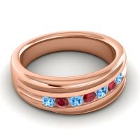 Men's Designer Tilted Channel 8mm Band