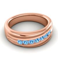 Men's Designer Tilted Channel 8mm Band