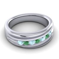 Men's Designer Tilted Channel 8mm Band