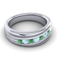 Men's Designer Tilted Channel 8mm Band
