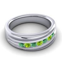 Men's Designer Tilted Channel 8mm Band