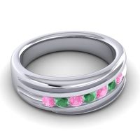 Men's Designer Tilted Channel 8mm Band
