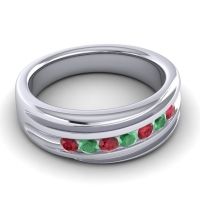 Men's Designer Tilted Channel 8mm Band