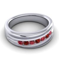 Men's Designer Tilted Channel 8mm Band