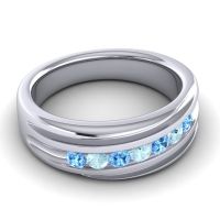 Men's Designer Tilted Channel 8mm Band