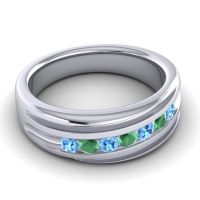 Men's Designer Tilted Channel 8mm Band