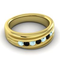 Men's Designer Tilted Channel 8mm Band