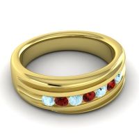 Men's Designer Tilted Channel 8mm Band