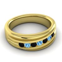 Men's Designer Tilted Channel 8mm Band