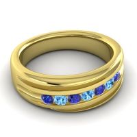 Men's Designer Tilted Channel 8mm Band