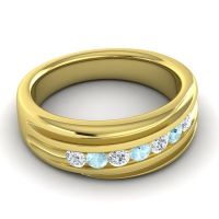 Men's Designer Tilted Channel 8mm Band