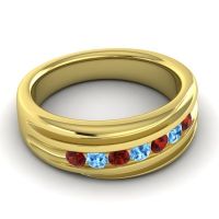 Men's Designer Tilted Channel 8mm Band