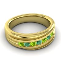 Men's Designer Tilted Channel 8mm Band