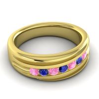 Men's Designer Tilted Channel 8mm Band