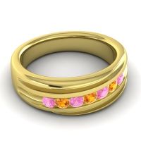 Men's Designer Tilted Channel 8mm Band