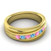Men's Designer Tilted Channel 8mm Band