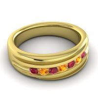 Men's Designer Tilted Channel 8mm Band