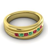 Men's Designer Tilted Channel 8mm Band