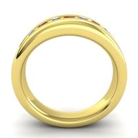 Men's Designer Tilted Channel 8mm Band
