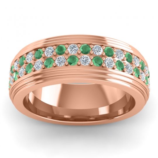 Men's Prong-Set Double Row 8mm Band