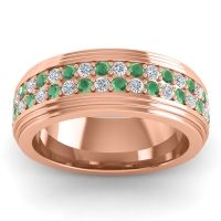 Men's Prong-Set Double Row 8mm Band