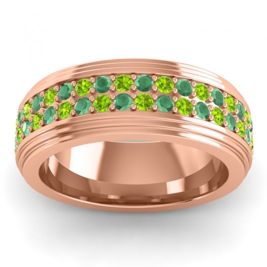 Men's Prong-Set Double Row 8mm Band