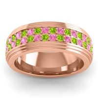 Men's Prong-Set Double Row 8mm Band