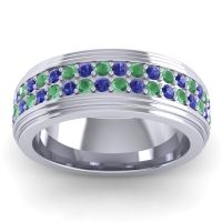 Men's Prong-Set Double Row 8mm Band