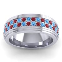 Men's Prong-Set Double Row 8mm Band