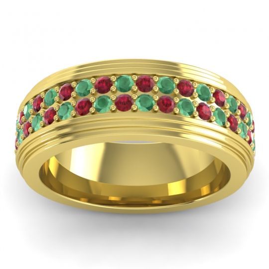Men's Prong-Set Double Row 8mm Band