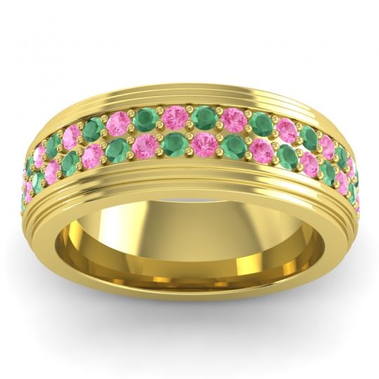 Men's Prong-Set Double Row 8mm Band