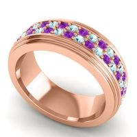 Men's Prong-Set Double Row 8mm Band