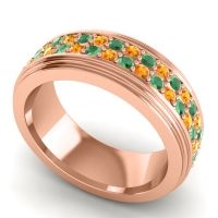 Men's Prong-Set Double Row 8mm Band