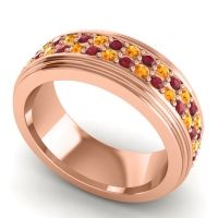 Men's Prong-Set Double Row 8mm Band