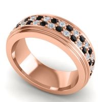 Men's Prong-Set Double Row 8mm Band