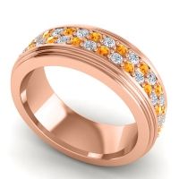 Men's Prong-Set Double Row 8mm Band