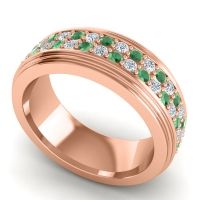 Men's Prong-Set Double Row 8mm Band