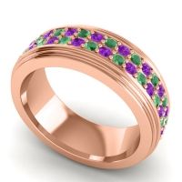 Men's Prong-Set Double Row 8mm Band