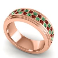 Men's Prong-Set Double Row 8mm Band