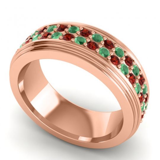 Men's Prong-Set Double Row 8mm Band