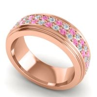 Men's Prong-Set Double Row 8mm Band