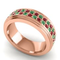 Men's Prong-Set Double Row 8mm Band